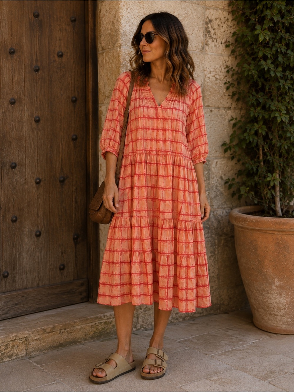 Second Female tiered midi dress